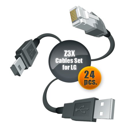 Набор кабелей для сервиса телефонов LG с помощью Z3X Box 24 шт. 