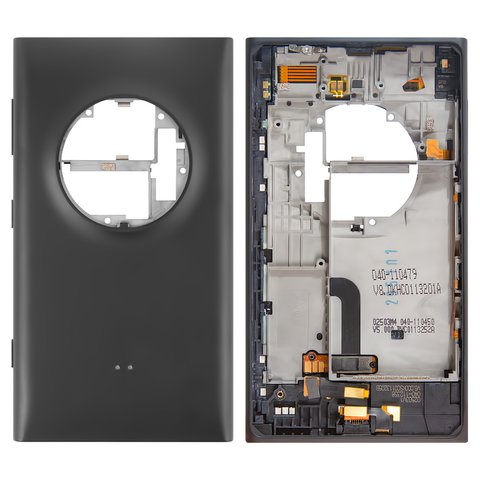 Задня панель корпуса для Nokia 1020 Lumia, чорна, повна, з боковою кнопкою