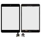 Сенсорний екран для iPad Mini, iPad Mini 2 Retina, з мікросхемою, з кнопкою HOME, чорний, #A1432 / A1454 / A1455 / A1489 / A1490 / A1491