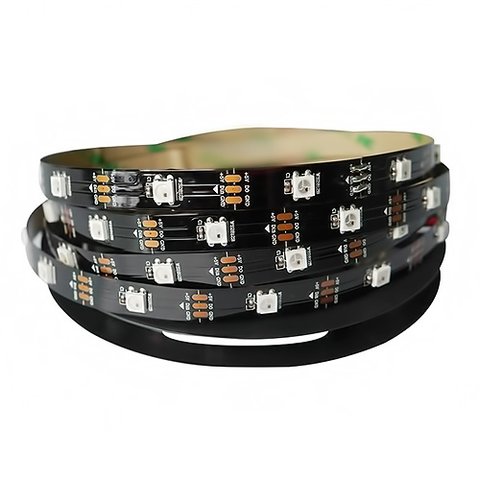 Світлодіодна стрічка RGB SMD5050, WS2812B з управлінням, IP20, 5 В, 30 діодів м, 5 м