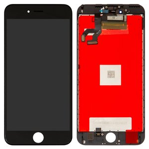 Дисплей для iPhone 6S Plus, чорний, з рамкою, High Copy