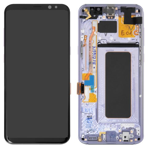 Дисплей для Samsung G955 Galaxy S8 Plus, сірий, з рамкою, Original, сервісне опаковання, orchid Gray, original glass, #GH97 20470C GH97 20564C GH97 20565C