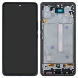 Дисплей для Samsung A536 Galaxy A53 5G, чорний, з рамкою, High Copy, original LCD size, (OLED)