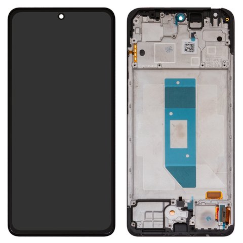 Дисплей для Xiaomi Redmi Note 14 4G, черный, с рамкой, Original PRC , 159.6mm, 24117RN76G, 24117RN76O, global version