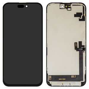 Дисплей для iPhone 16 Plus, черный, с рамкой, Copy, TFT , ZY, LTPS HD+