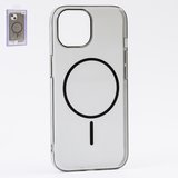 Чохол Fully-PC MagSafe для iPhone 15, чорний, прозорий, магнітний, пластик