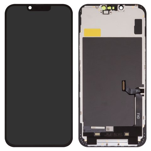 Дисплей для iPhone 14 Plus, чорний, з рамкою, Copy, TFT , ZY, LTPS FHD