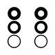 Стекло камеры для iPhone 13 Pro, iPhone 13 Pro Max, черное, без рамки, комплект 3 шт., High Copy