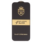 Защитное стекло ESD 6D для Apple iPhone 17 Pro Max, совместимо с чехлом, Full Glue, Anti-Static, (без упаковки), черный