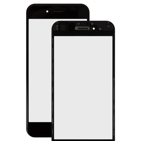 Стекло корпуса для iPhone 6, с рамкой, с OCA пленкой, черное