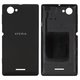 Housing Back Cover compatible with Sony C2104 S36 Xperia L, C2105 S36h Xperia L, (black)