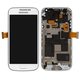 LCD compatible with Samsung I9190 Galaxy S4 mini, I9192 Galaxy S4 Mini Duos, I9195 Galaxy S4 mini, (white, with frame, original (change glass) )