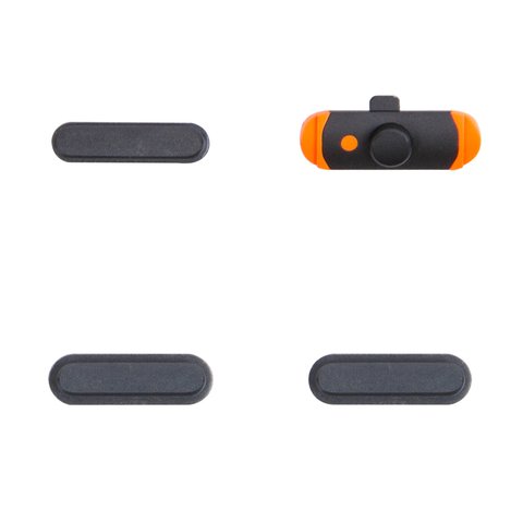Пластик боковых кнопок корпуса для Apple iPad Mini, полный комплект, черный