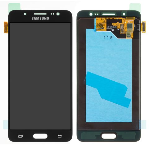 LCD compatible with Samsung J510 Galaxy J5 2016 , black, without frame, Original PRC , original glass 