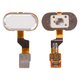 Flat Cable compatible with Meizu M3s, M3s Mini, (menu button, white, with components)