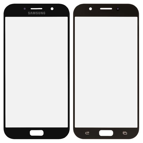 Vidrio de carcasa puede usarse con Samsung A720F Galaxy A7 2017 , negro