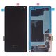 LCD compatible with Samsung G973 Galaxy S10, (black, without frame, original (change glass) )