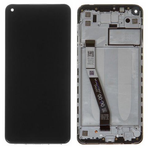 LCD compatible with Xiaomi Redmi 10X 4G, Redmi Note 9, black, with frame, Original PRC , M2003J15SC, M2003J15SG, M2003J15SS 