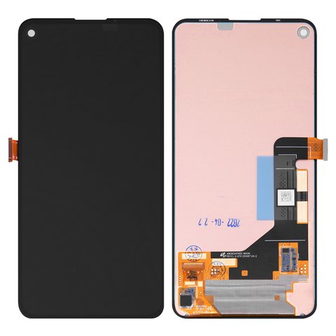 LCD compatible with Google Pixel 5a 5G, black, without frame, original change glass 