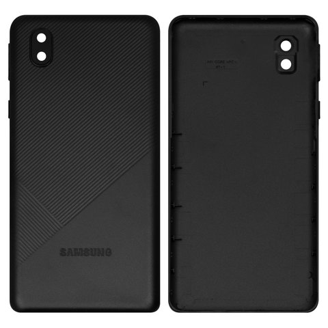 Housing Back Cover compatible with Samsung M013 Galaxy M01 Core, black, with camera lens 