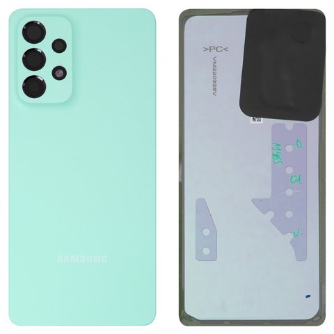 Housing Back Cover compatible with Samsung A736 Galaxy A73 5G, mint, with camera lens 