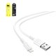 Cable USB Hoco X62, USB tipo-A, Lightning, 100 cm, 2.4 A, blanco, #6931474748690