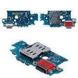 Cable flex puede usarse con Samsung S926 Galaxy S24 Plus, del conector de carga, con micrófono, con conector de SIM, Original (PRC), placa del cargador