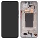 LCD compatible with Xiaomi 12T, 12T Pro, (silver, with frame, Original (PRC), 22081212UG, 22081212G, 22071212AG)