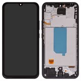 LCD compatible with Samsung A346 Galaxy A34 5G, (black, with frame, High Copy, (OLED))
