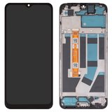 LCD compatible with Oppo A57 4G, A57e, A57s, A77 4G, (black, with frame, High Copy, HTF066H015)