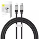 Cable USB Baseus Coolplay Series, USB tipo C, Lightning, 100 cm, 20 W, negro, de silicona, #CAKW000001