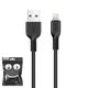 USB дата-кабель Hoco X13, USB тип-A, Lightning для Apple, 100 см, 2,4 А, чорний