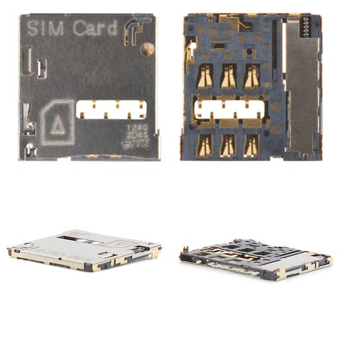 SIM Card Connector compatible with Samsung I9300 Galaxy S3, I9500 Galaxy S4, I9505 Galaxy S4, N7100 Note 2, N7105 Note 2