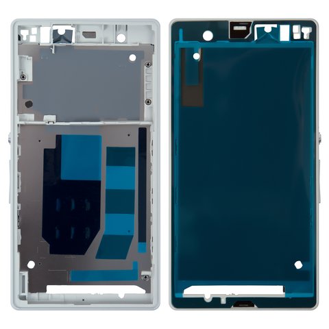 LCD Binding Frame compatible with Sony C6602 L36h Xperia Z, C6603 L36i Xperia Z, C6606 L36a Xperia Z, white 