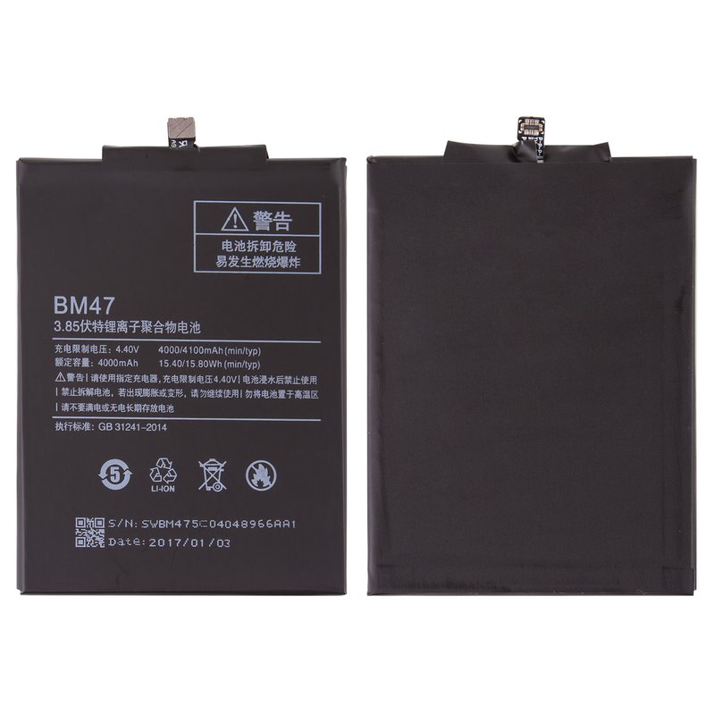 Liquefy unemployment Tentative name Battery BM47 compatible with Xiaomi Redmi 3, Redmi 4X, (Li-Polymer, 3.85 V,  4000 mAh, Original (PRC)) - GsmServer