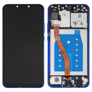 LCD compatible with Huawei Nova 3i, P Smart Plus, purple, with frame, Original PRC  