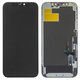LCD compatible with iPhone 12, iPhone 12 Pro, (black, with frame, PRC, with camera and proximity sensor plastics, Self-welded OEM)