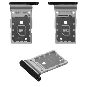 SIM Card Holder compatible with Samsung S908B Galaxy S22 Ultra 5G, black 
