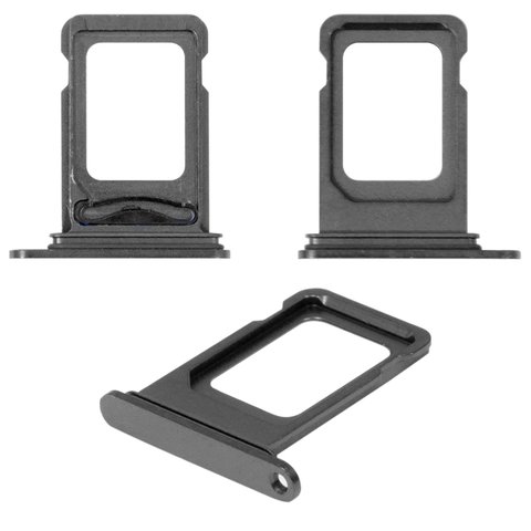 SIM Card Holder compatible with iPhone 11, black, double SIM
