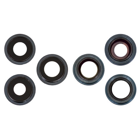 Camera Lens compatible with iPhone 12 Pro Max, dark blue, with frames, set 3 pcs.