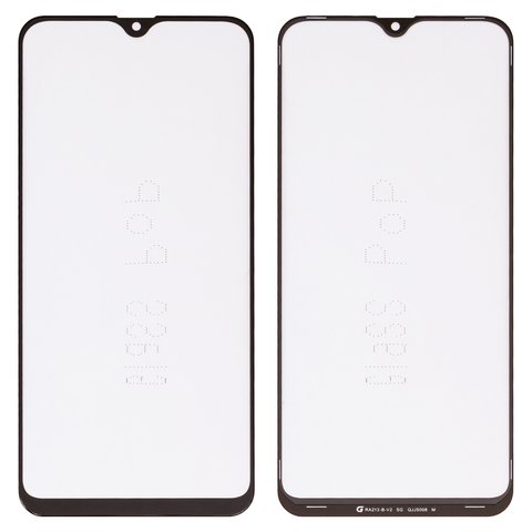 Housing Glass G+OCA PRO compatible with Samsung A205 Galaxy A20, M107F DS Galaxy M10s, with OCA film, black 