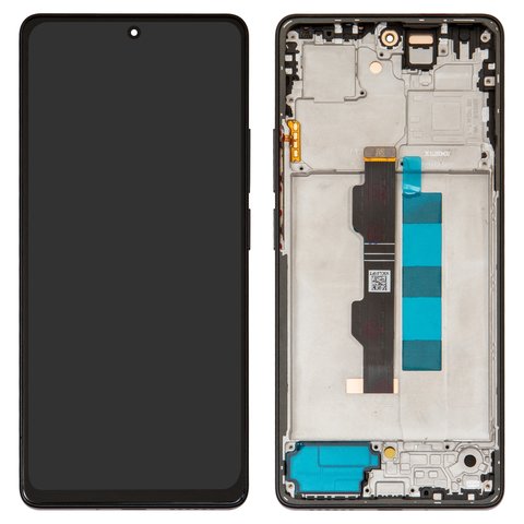 LCD compatible with Xiaomi Redmi Note 13 Pro 4G, black, with frame, High Copy, OLED