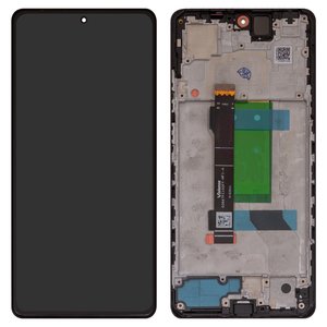 LCD compatible with Xiaomi Poco X5 Pro, Redmi Note 12 Pro 5G, black, with frame, High Copy, OLED  