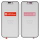 Housing Glass G+OCA PRO compatible with iPhone 16 Pro, (with OCA film, black)