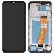 LCD compatible with Samsung A025F/DS Galaxy A02s, (black, with frame, Copy, with yellow cable, (160,5x72 mm))