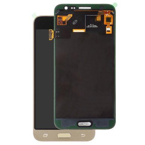 Pantalla LCD puede usarse con Samsung J320 Galaxy J3 2016 , dorado, con ajuste de brillo, Best copy, sin marco, Copy, TFT