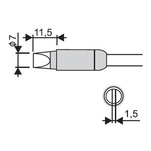 Punta de recambio para cautín Goot RX 85HRT 7D