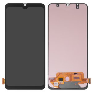 Pantalla LCD puede usarse con Samsung A705 Galaxy A70, negro, sin marco, High Copy, con borde ancho, OLED 