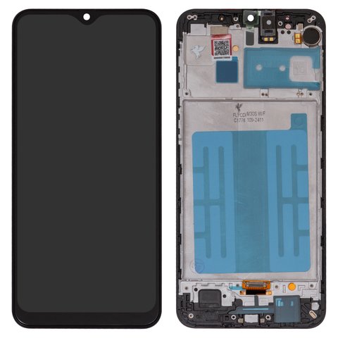 Pantalla LCD puede usarse con Samsung M215 Galaxy M21, M305 Galaxy M30, M307 Galaxy M30s, M315 Galaxy M31, negro, con marco, FLYCDI, con borde ancho, OLED 