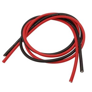 Провід в силіконовій ізоляції 10AWG, 5,3 мм², 1 м, червоний, UL3135